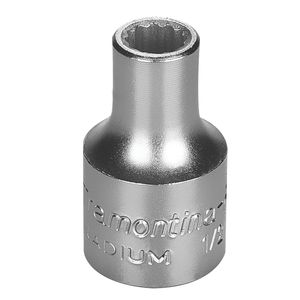 Soquete Estriado Aco 8mm Encaixe 1/2"" M Pro Tramontina