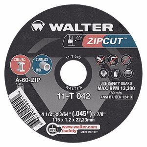 Disco de Corte Walter 04.1/2"X3/64" Zip Aluminio