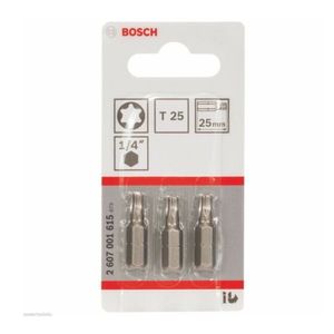 Jogo de Bits Bosch 3 Peças Torx N.25
