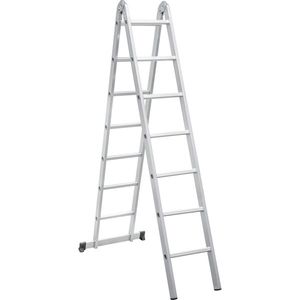 Escada de Alumínio Multifunção 2x7 14 Degraus Vonder