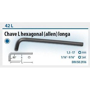 Chave Allen 009-9/64 42L Gedore