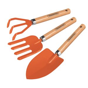 Conjunto para jardinagem com 3peças cabo de madeira Tramontina