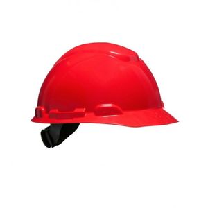 Capacete Aba Frontal Vermelha H-700 Com Carneira Com Jugular Ajustavel 3M