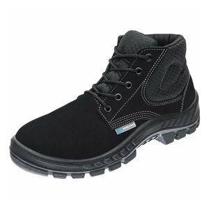 Bota Camurça Bico Plástico com Cadarço N42 Preto CA13808 Marluvas