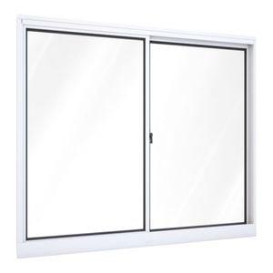 Janela de Alumínio Branco 2 Folhas Vidro Liso 80x100cm (LxA) Quality