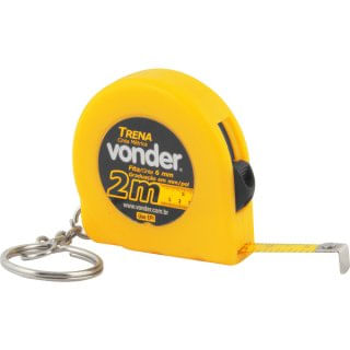 Trena curta de aço com 5 m e trena chaveiro 2 m TCV 2005 Vonder - Apiguana