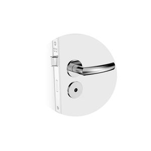 Fechadura Reta Banheiro 40x53 Jurere Inox SOPRANO METAIS