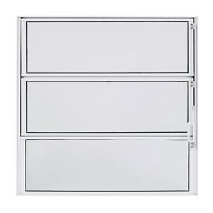 Janela Aluminio Basculante Home Branco Vidro Liso 0,60X0,60M 3FLS Quality