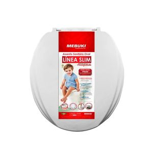 Assento Sanitário Branco Almofadado Slim Oval MEBUKI 10400022