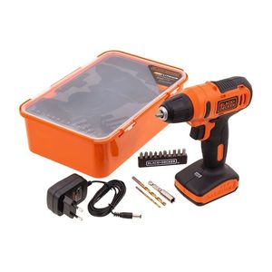 Parafusadeira/ Furadeira Black Decker  Bateria 12,0V 3/8 10MM Com 13 Peças
