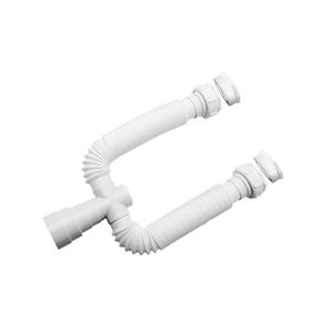 Sifão Duralex Ajusável Multiuso Duplo Branco 500mm