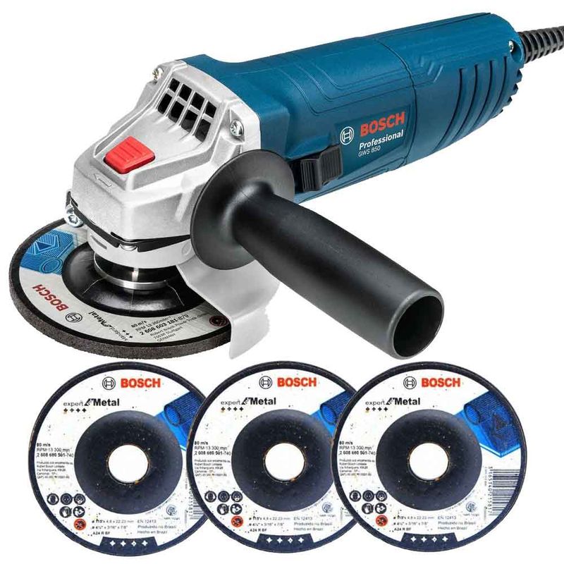 Esmerilhadeira-Angular-Bosch-4-1-2--Gws-850w-Com-3-discos