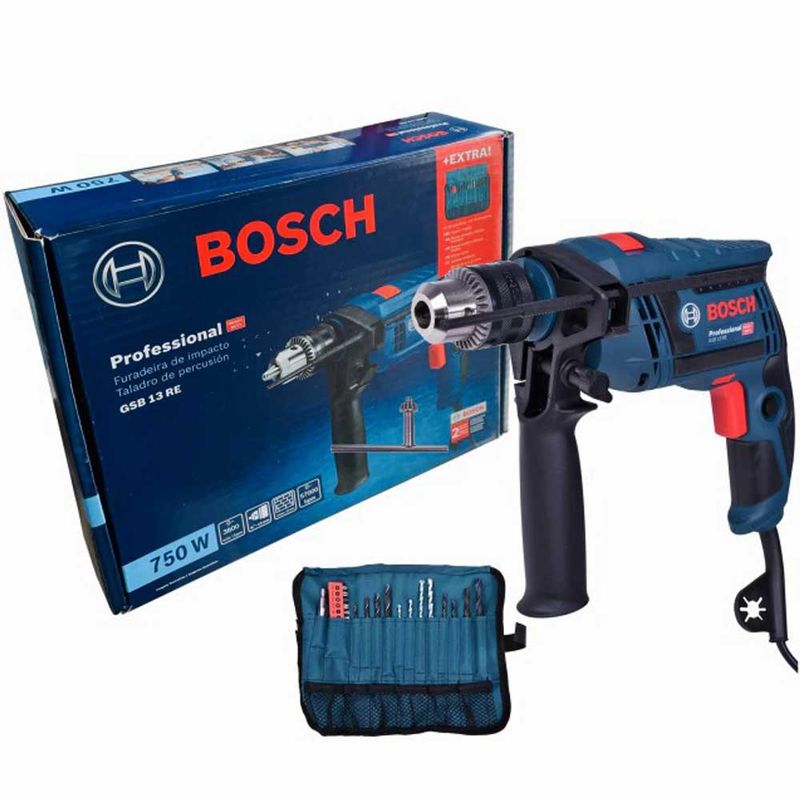 Furadeira-de-Impacto-Bosch-GSB-13-RE-750W-220V-Kit-Com-23-Pecas