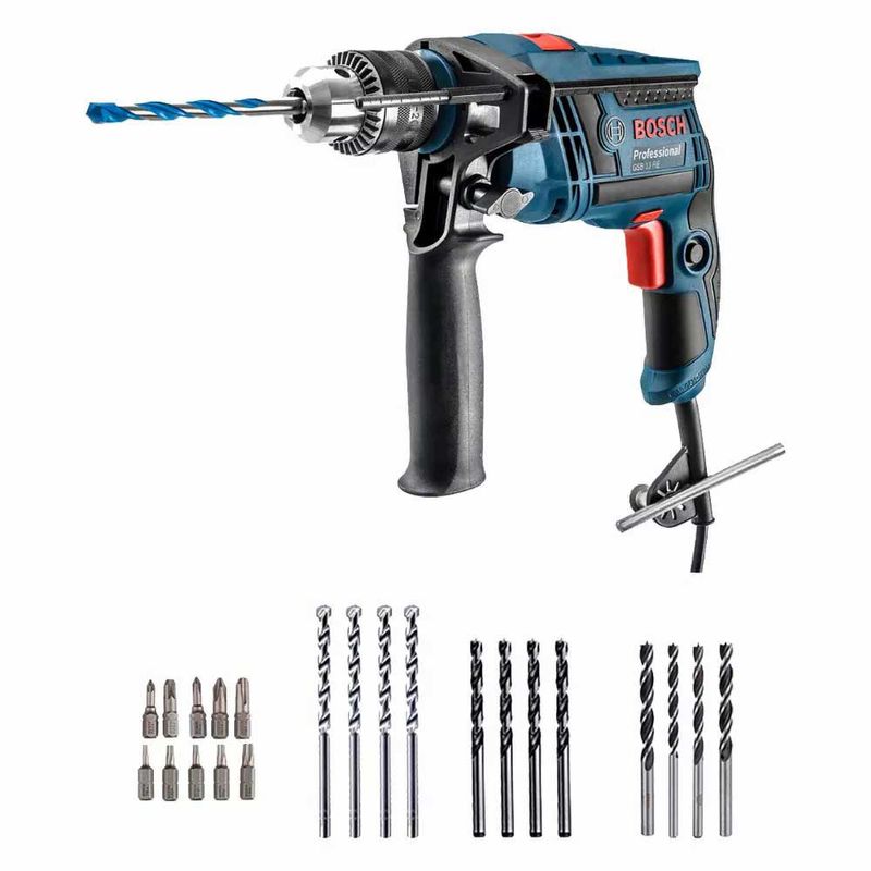 Furadeira-de-Impacto-Bosch-GSB-13-RE-750W-220V-Kit-Com-23-Pecas