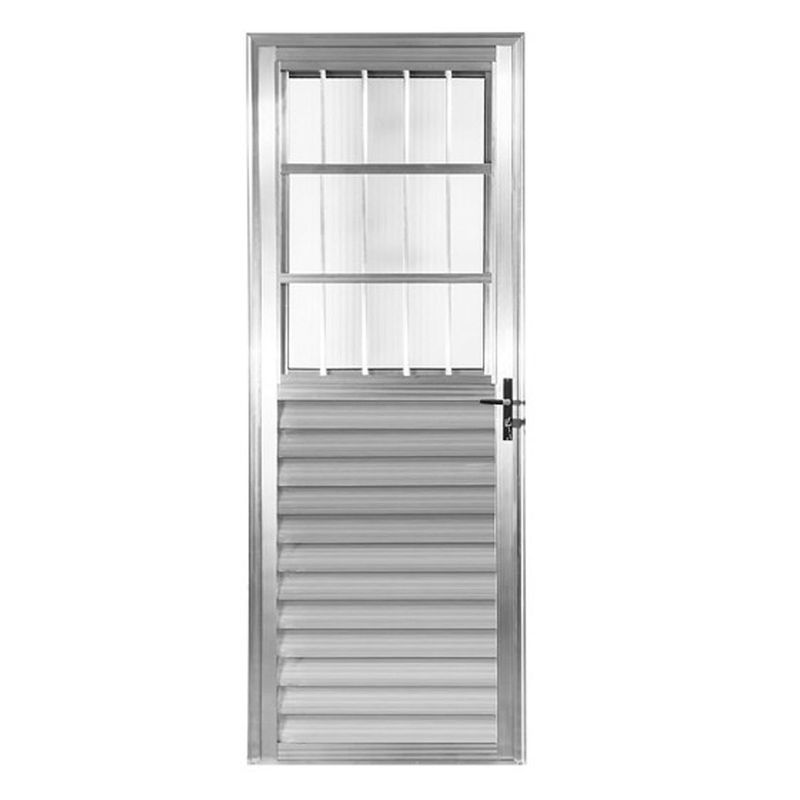 Porta-de-Aluminio-Natural-Postigo-Vidro-Liso-210x80cm-Lado-Esquerdo-Quality