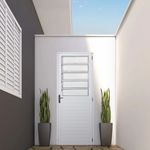 Porta-de-Aluminio-Branco-Basculante-Vidro-Liso-210x80cm-Lado-Esquerdo-Quality