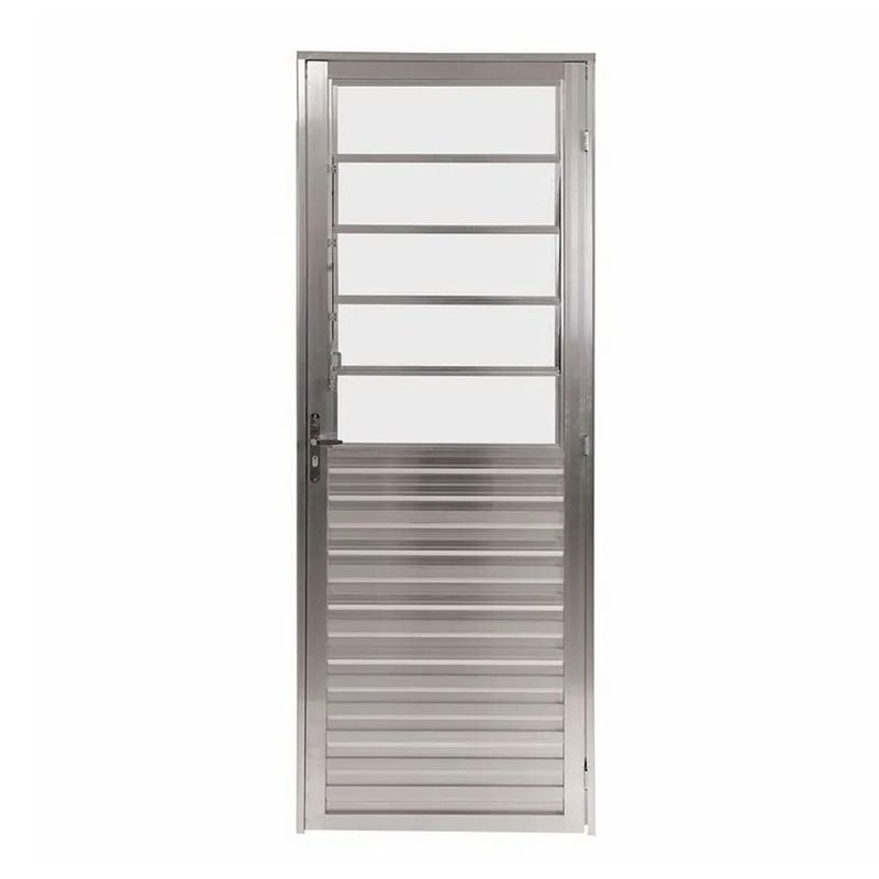 Porta-de-Aluminio-Natural-Basculante-Vidro-Canelado-210x80cm-Lado-Direito-Quality