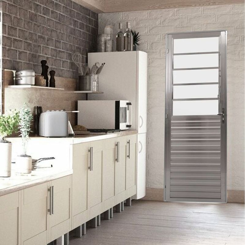 Porta-de-Aluminio-Natural-Basculante-Vidro-Canelado-210x80cm-Lado-Direito-Quality