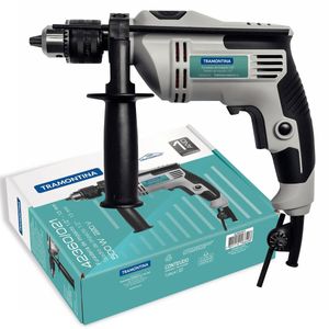 Furadeira de Impacto 13mm 1/2 "" 500W Cinza Tramontina""