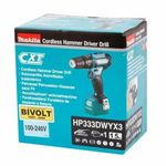 Parafusadeira-Furadeira-de-Impacto-a-Bateria-Makita-HP331DWYE-12-Volts