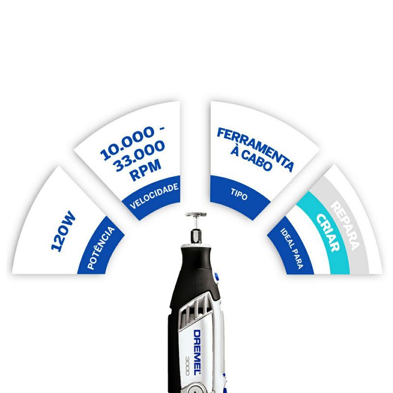 Micro-Retifica-Dremel-3000-Com-31-Acessorios